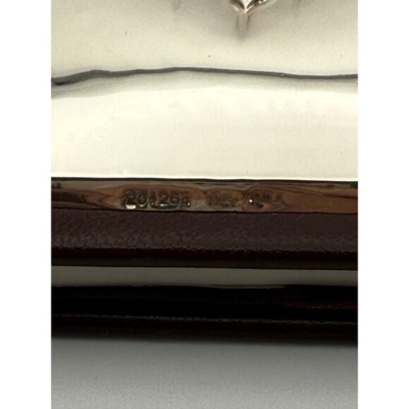 Vintage Sterling Silver Front Leather Bound Address Book Argento 925 (125) - Picture 2 of 11